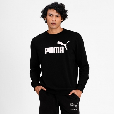 Puma Leisure Sweater Essentials Logo - Cotton - Black/White Men